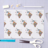 Papier Mousseline Papier Tissu Unicorne Arc-en-ciel (Artisanat)