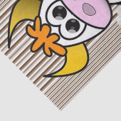 Papier Mousseline Papier Tissu Vache Brown bande blanche marguerite (Détail)