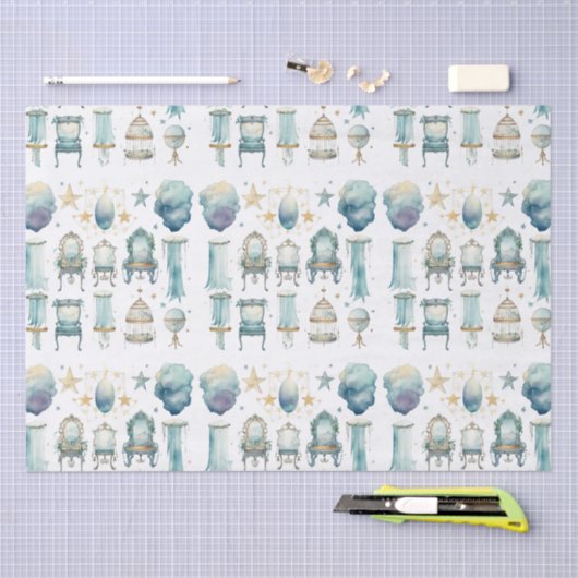 Papier Mousseline Papier Tissu Vanity Boho Fancy (Artisanat)