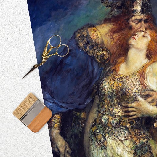 Papier Mousseline Papier Tissu Viking Femme vintage