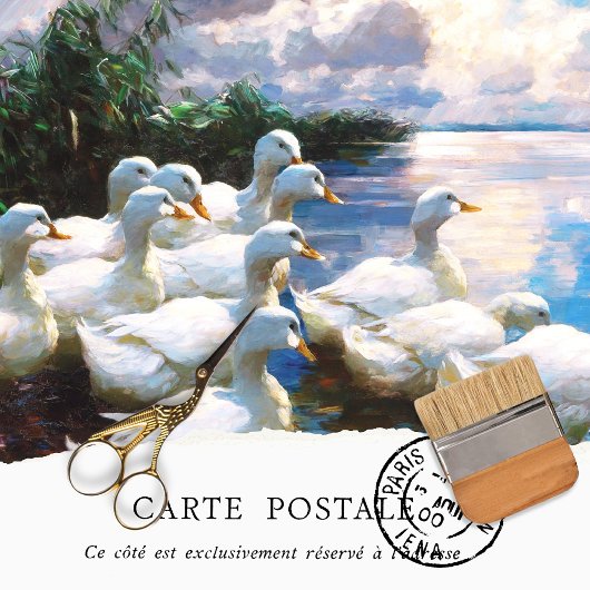 Papier Mousseline Papier Tissu vintage Canards