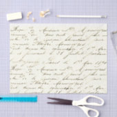 Papier Mousseline Papier Tissu Vintage Script français (Artisanat)