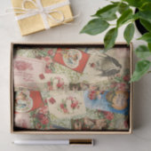 Papier Mousseline Papier Tissu vintage Valentine (Cadeau)