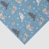 Papier Mousseline Papier Tissu Wolf Holiday (Détail)