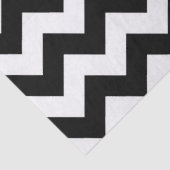 Papier Mousseline Papier Tissu Zigzag noir et blanc (Détail)