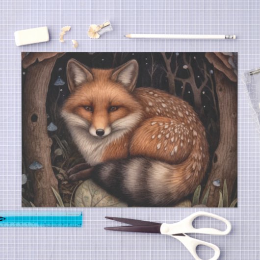 Papier Mousseline Papier Tissue Fox Midnight (Artisanat)