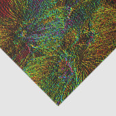 Papier Mousseline Papier tissulaire à motifs floraux métalliques mul (Détail)