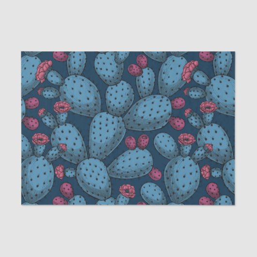 Papier Mousseline Papier tissulaire à opuntie en fleur (Recto)