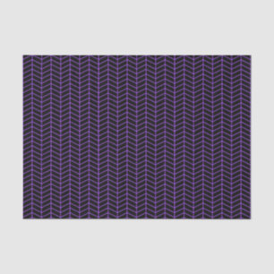 Papier Mousseline Papier tissulaire Chevron - Purple sur noir