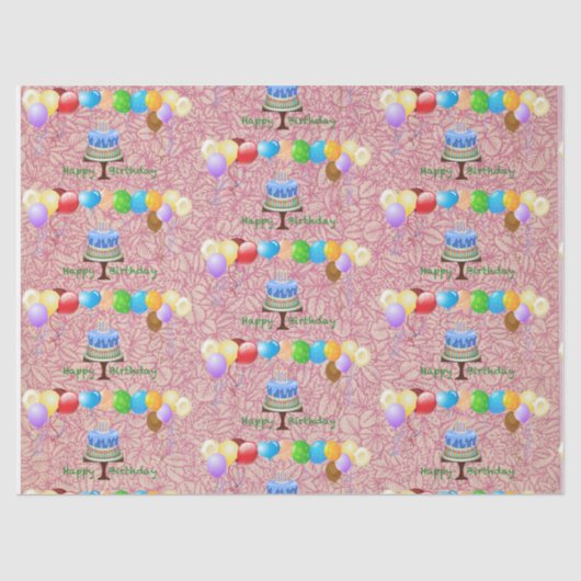 Papier Mousseline Papier tissulaire d'anniversaire (Recto)