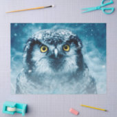 Papier Mousseline papier tissulaire de chouette d'hiver (Artisanat)