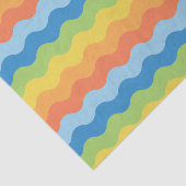 Papier Mousseline Papier tissulaire Motif des vagues multicolores (Détail)