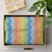 Papier Mousseline Papier tissulaire Motif des vagues multicolores (Cadeau)