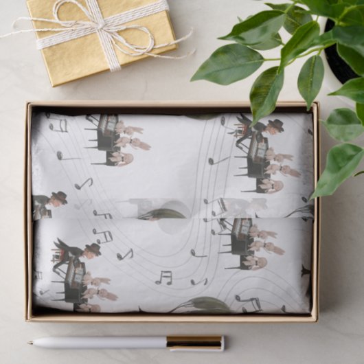 Papier Mousseline Papier tissulaire pianiste (Cadeau)