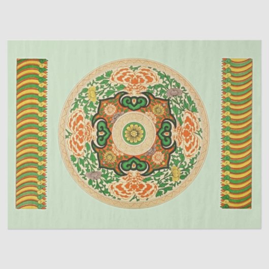 Papier Mousseline Papier Tissus de conception asiatique n° 1 (Recto)