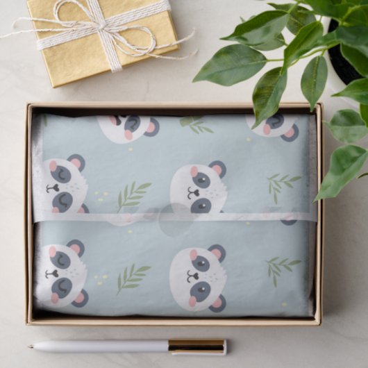 Papier Mousseline Papier Tissus Panda (Cadeau)