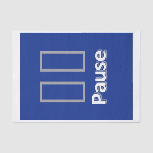 Papier Mousseline Papier Tissus Pause Bleu (Recto)