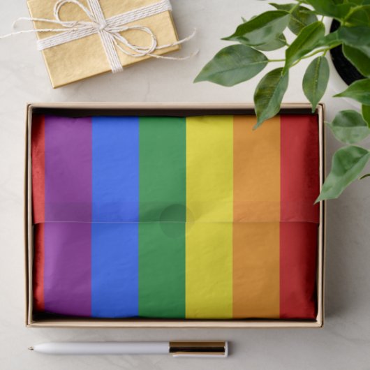 Papier Mousseline Papier Tissus Rainbow Flag (Cadeau)