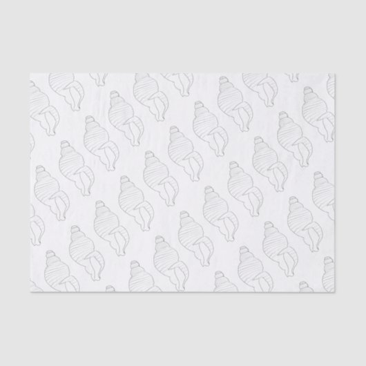 Papier Mousseline Papier Tissus Sea Shell  (Recto)