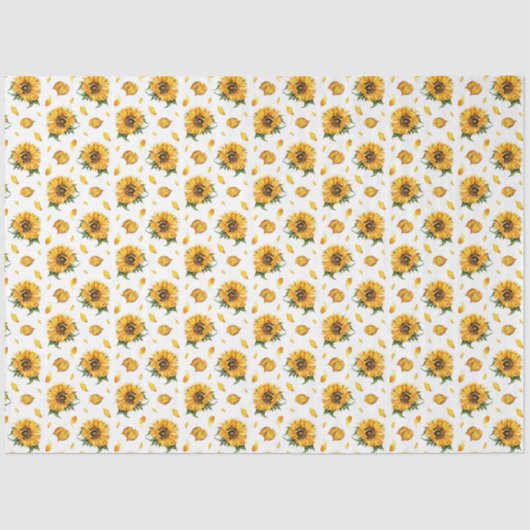 Papier Mousseline Papier Tissus Sunflower (Recto)