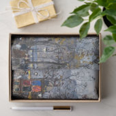 Papier Mousseline Papier Tissus vintage Paris Femmes (Cadeau)