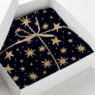 Papier Mousseline Papiers de soie à motif étoilé tendance ciel marin