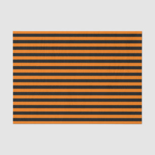 Papier Mousseline Papiers de soie de soie rayés oranges et noirs
