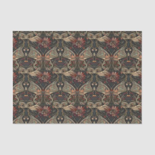 Papier Mousseline papillon Art nouveau Moth (Recto)