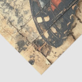 Papier Mousseline Papillon aux fleurs orange (Détail)