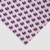 Papier Mousseline Papillon (blanc et noir) Peinture - Chien Art (Détail)