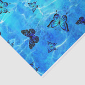 Papier Mousseline Papillon bleu (Détail)