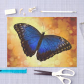Papier Mousseline Papillon bleu de Morpho (Artisanat)