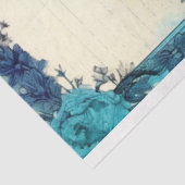 Papier Mousseline Papillon bleu et poitrine papillon No2 (Détail)