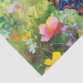 Papier Mousseline Papillon Bleu Orange ailes (Détail)