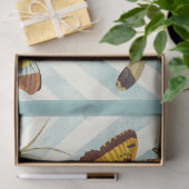 Papier Mousseline papillon coupé et collage papier de tissu (Cadeau)