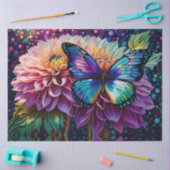 Papier Mousseline Papillon Dahlia Et Iridescente (Artisanat)