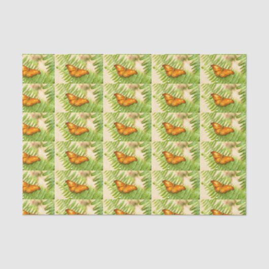 Papier Mousseline Papillon de croiseur orange (Recto)