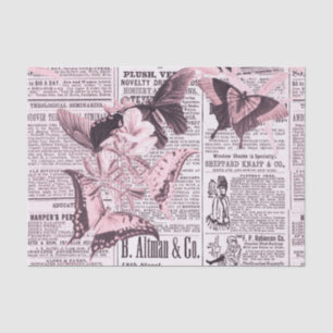Papier Mousseline Papillon de journal vintage