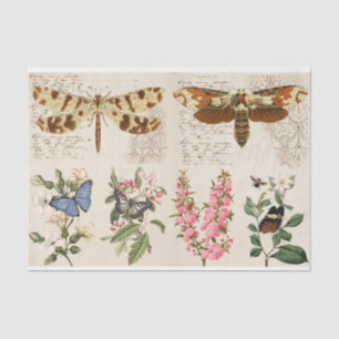 Papier Mousseline Papillon de libellule Fleurs de papillon