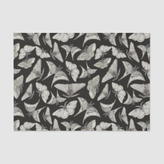 Papier Mousseline Papillon de nuit noir motif Halloween
