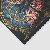 Papier Mousseline Papillon de style orné de vitrail (Détail)