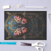 Papier Mousseline Papillon de style orné de vitrail (Artisanat)