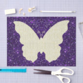 Papier Mousseline Papillon Dentelle Sur Papier Tissu À Parties scint (Artisanat)