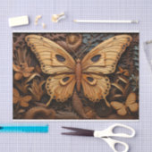 Papier Mousseline Papillon en bois sculpté (Artisanat)