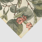 Papier Mousseline Papillon et libellule à fleurs rouges (Détail)