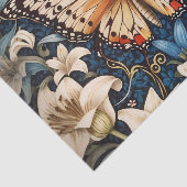 Papier Mousseline Papillon et Lilies Botanique (Détail)
