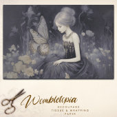 Papier Mousseline Papillon éthéré Monochrome Imaginaire découpage