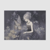 Papier Mousseline Papillon éthéré Monochrome Imaginaire découpage (Recto)