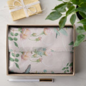 Papier Mousseline Papillon Fée Cachée Blush Rose Floral Dragonfly (Cadeau)