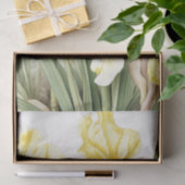 Papier Mousseline Papillon Fleur Iris Jaune Découpage Française (Cadeau)